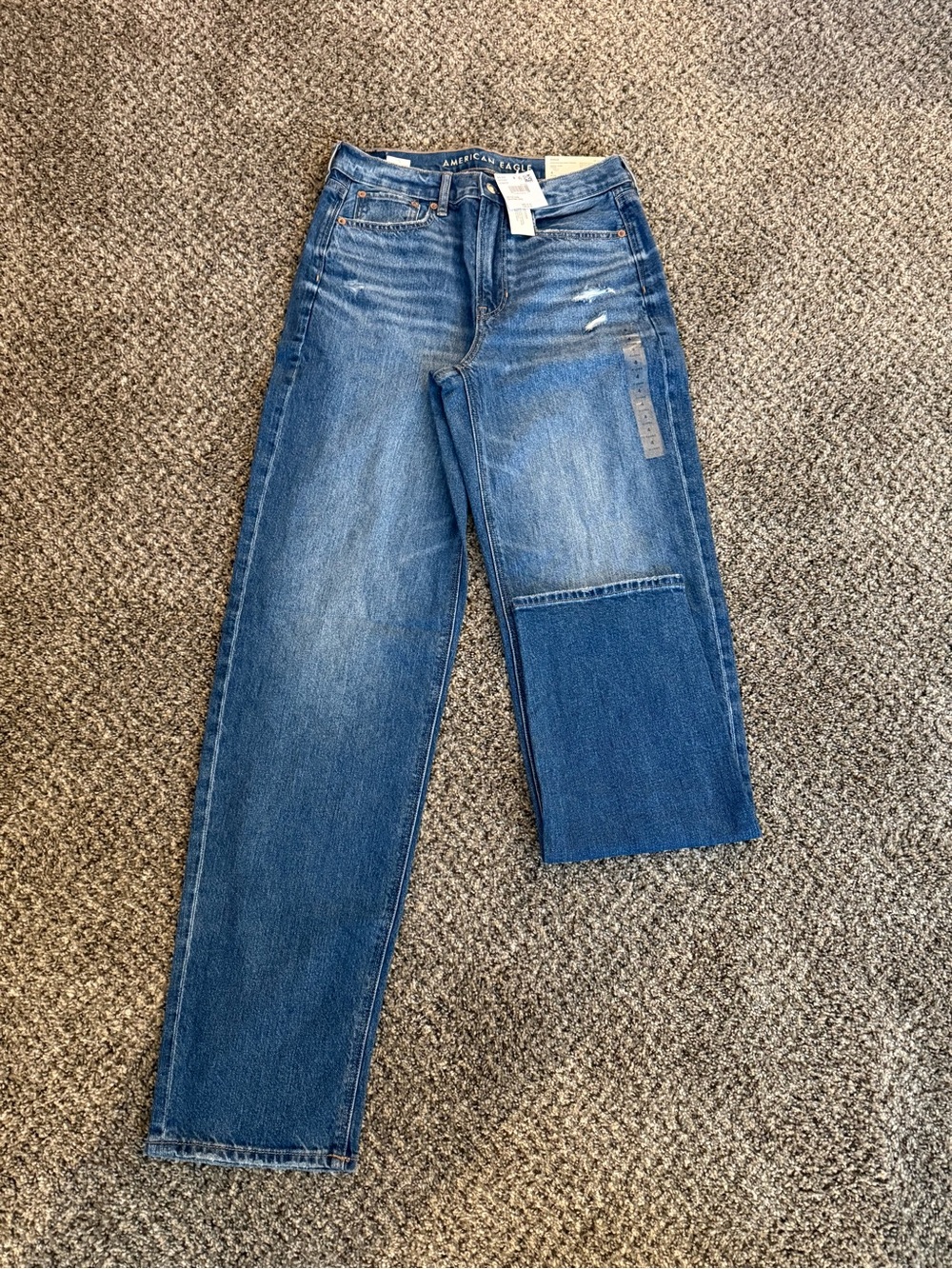 American Eagle Outfitters Women's Super High Rise Baggy Straight